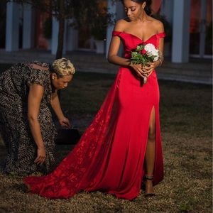 2018 red prom dress